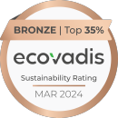 We have been awarded the bronze rating by EcoVadis in recognition of our outstanding performance in environment, labor and human rights, business ethics, and sustainable procurement.